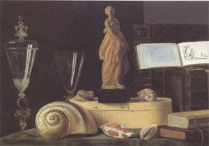 Sebastian Stoskopff Still Life with a Statuette and Shells (mk05) oil painting image